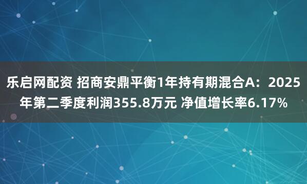 乐启网配资 招商安鼎平衡1年持有期混合A：2025年第二季度利润355.8万元 净值增长率6.17%